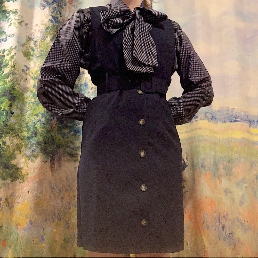 Vintage Wool Button Dress